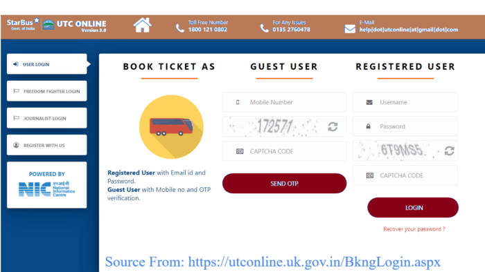 UTC Online Bus Ticket