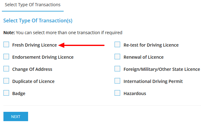 AP New Driving License Online Application